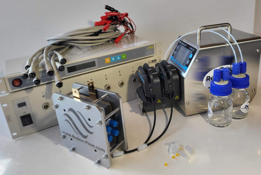 Complete Redox Flow Battery Test Cell Setup
