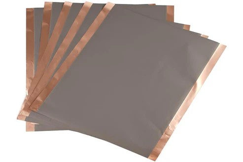 Li-Ion Battery Anode - Single Layer CMS Graphite Coated on Cu Foil (241 L x 200 W x 0.05Thickness, mm) 5 sheets/bag -bccf-ss