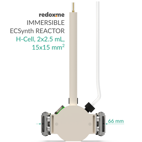 IMMERSIBLE ELECTROSYNTHESIS REACTOR, H-CELL, 2X1.5 ML, 15X15 MM2