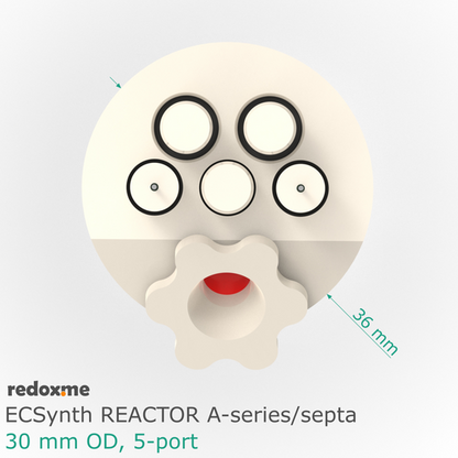 ELECTROSYNTHESIS REACTOR A-SERIES/SEPTA, 30 MM OD, 5-PORT