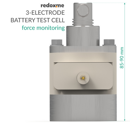 THREE ELECTRODE BATTERY TEST CELL – FORCE MONITORING