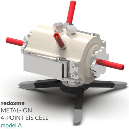 METAL-ION 4-POINT ELECTROCHEMICAL IMPEDANCE SPECTROSCOPY CELL, MODEL A