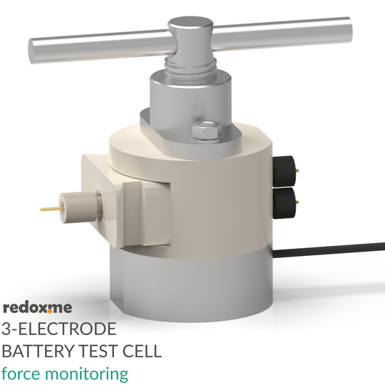 THREE ELECTRODE BATTERY TEST CELL – FORCE MONITORING