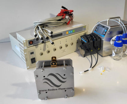 Complete Redox Flow Battery Test Cell Setup