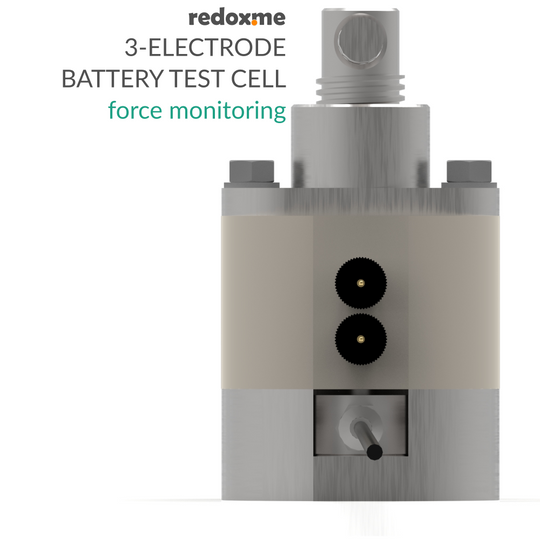 THREE ELECTRODE BATTERY TEST CELL – FORCE MONITORING