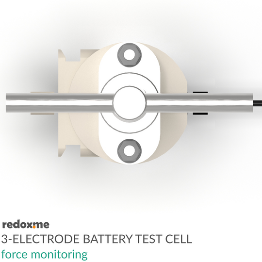 THREE ELECTRODE BATTERY TEST CELL – FORCE MONITORING