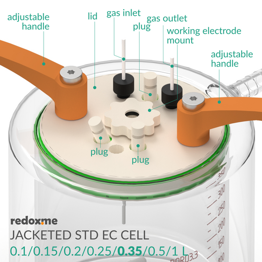 JACKETED STANDARD ELECTROCHEMICAL CELL SETUP