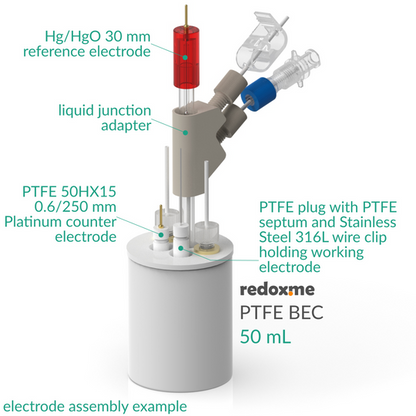 PTFE BASIC ELECTROCHEMICAL CELL SETUP