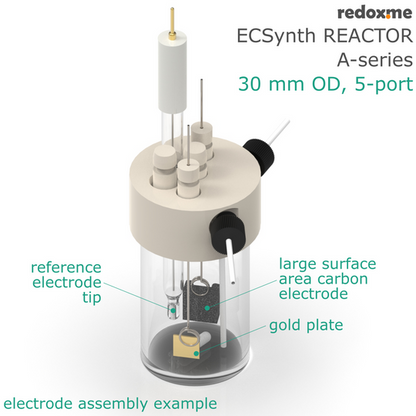 ELECTROSYNTHESIS REACTOR A-SERIES, 30 MM OD, 5-PORT