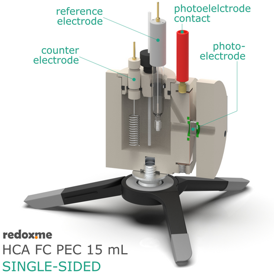 FRONT CONTACT PHOTO-ELECTROCHEMICAL SINGLE-SIDED CELL SETUP