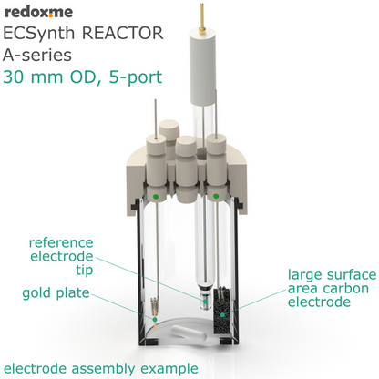 ELECTROSYNTHESIS REACTOR A-SERIES, 30 MM OD, 5-PORT