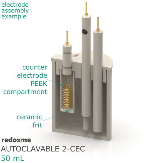 AUTOCLAVABLE TWO-COMPARTMENT ELECTROCHEMICAL CELL SETUP