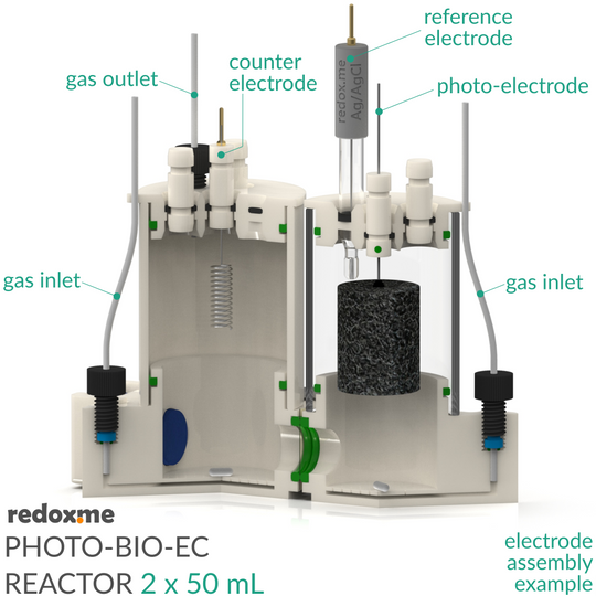 PHOTO-BIOELECTROCHEMICAL REACTOR 2 X 50 ML