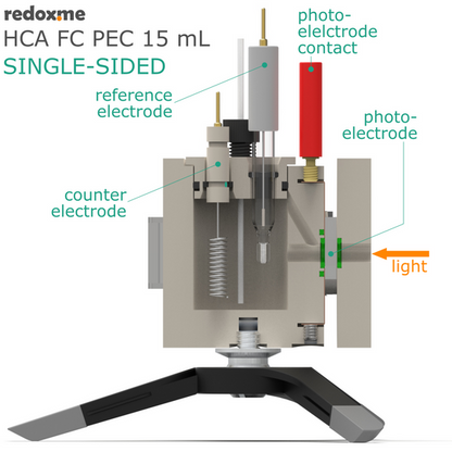 FRONT CONTACT PHOTO-ELECTROCHEMICAL SINGLE-SIDED CELL SETUP