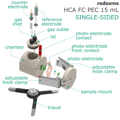 FRONT CONTACT PHOTO-ELECTROCHEMICAL SINGLE-SIDED CELL SETUP