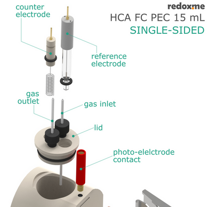 FRONT CONTACT PHOTO-ELECTROCHEMICAL SINGLE-SIDED CELL SETUP