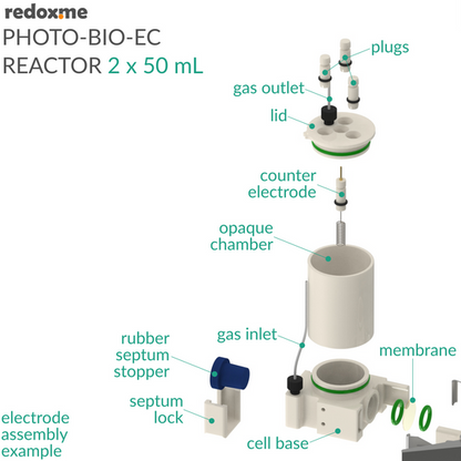 PHOTO-BIOELECTROCHEMICAL REACTOR 2 X 50 ML