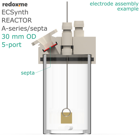 ELECTROSYNTHESIS REACTOR A-SERIES/SEPTA, 30 MM OD, 5-PORT