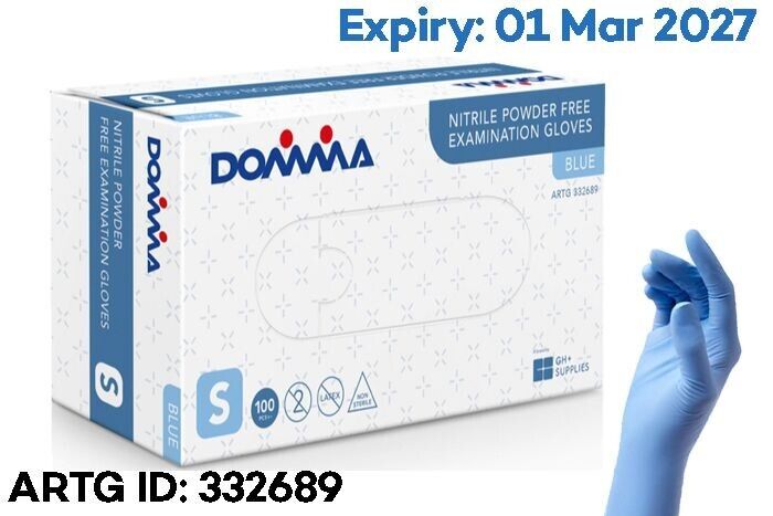 Domma - Nitrile Glove Blue X-Large Pack of 100