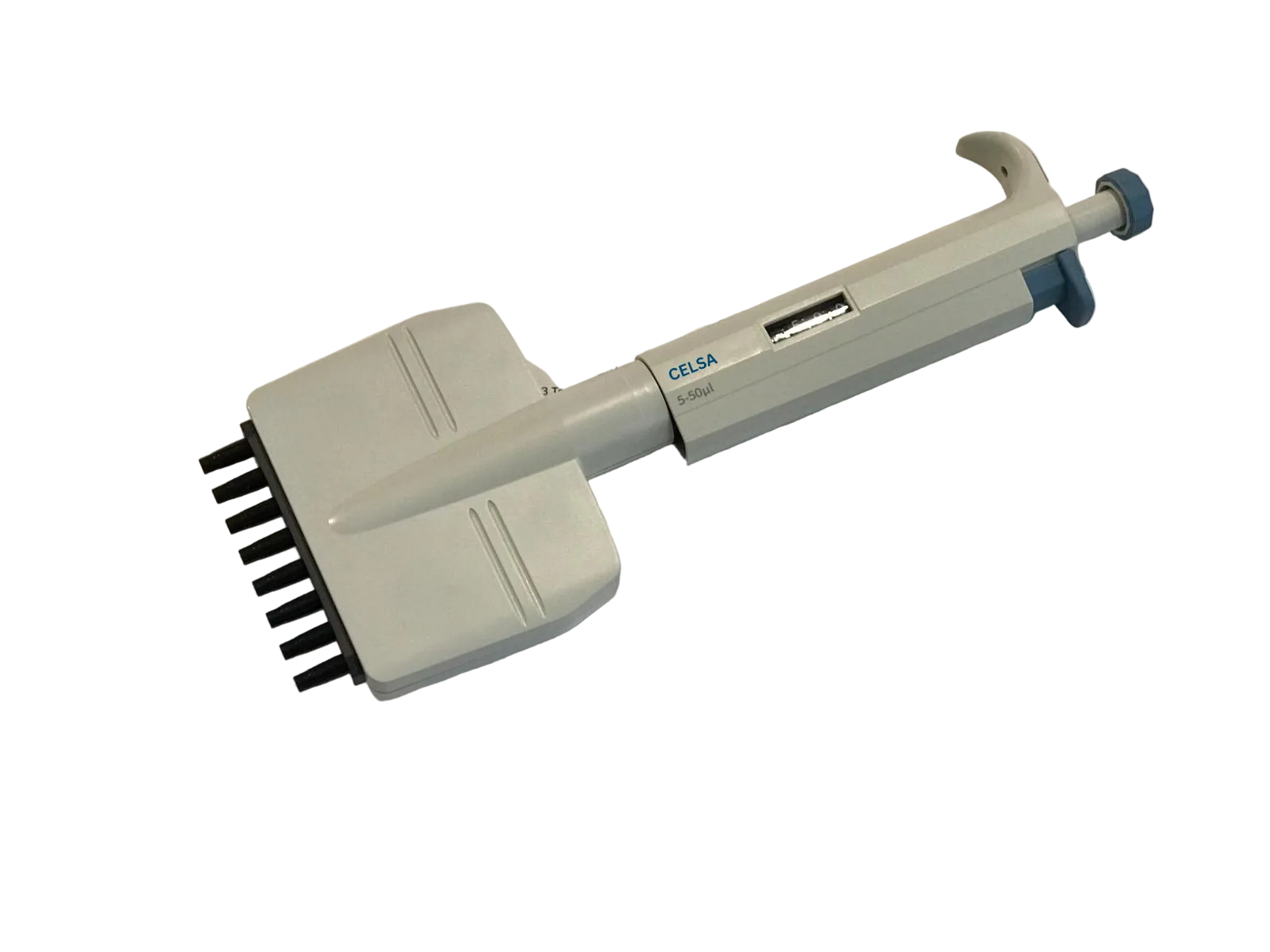 Lab pipette on a white background with Celsa branding